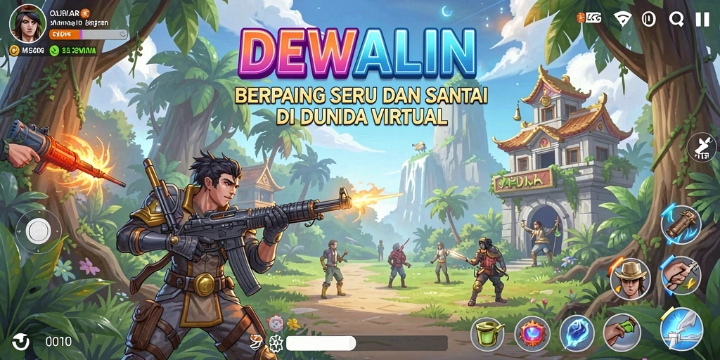 Menampilkan gameplay menarik DEWALIN dalam grafik cerah.