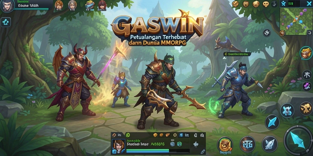 Gameplay seru dalam GASWIN yang menyuguhkan aksi petualangan MMORPG.