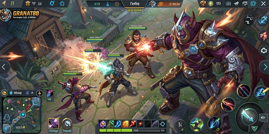 Gameplay seru dan mendebarkan di <strong>GRANAT88</strong> saat tim bertempur untuk kemenangan.