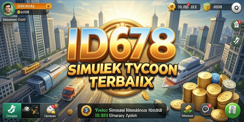 Tampilan gameplay menarik dari ID678 dengan strategi bisnis yang mendalam.