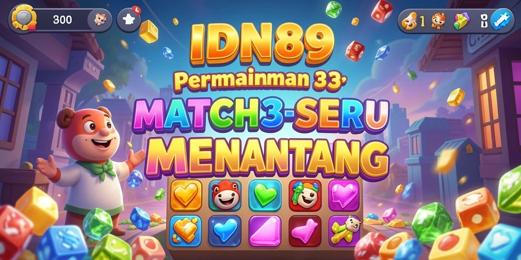 Screenshot IDN89 menunjukkan gameplay Match-3 yang seru dan menantang.