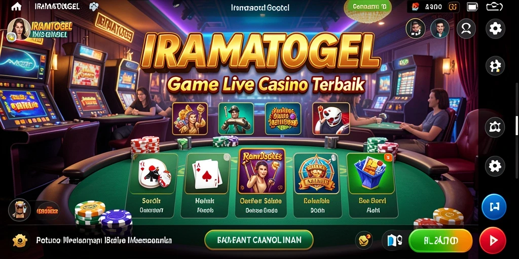 Tampilan antarmuka dan gameplay menakjubkan di IRAMATOGEL Live Casino.