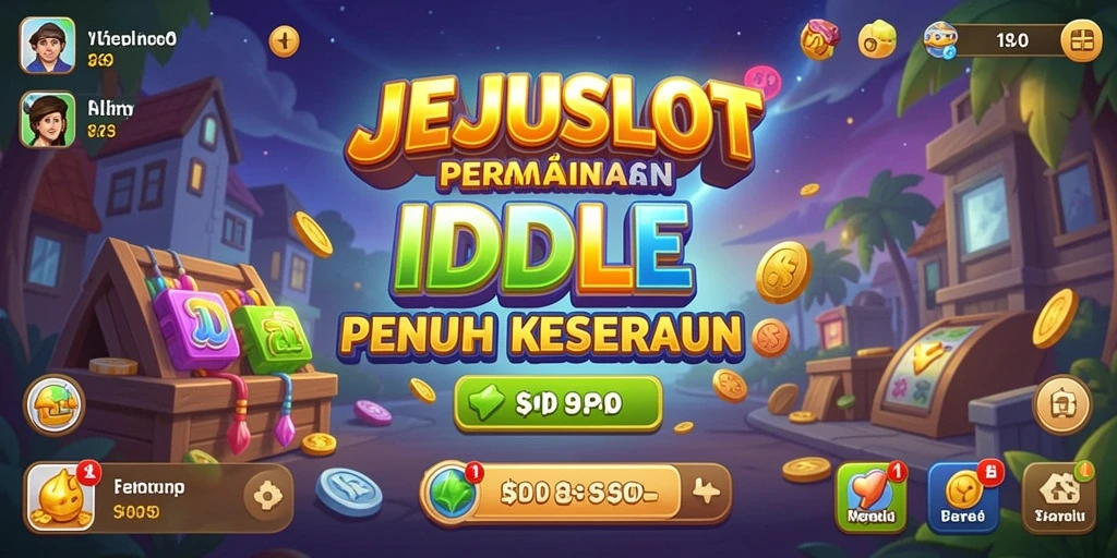 Tampilan gameplay JEJUSLOT dengan karakter-idle yang menawan.