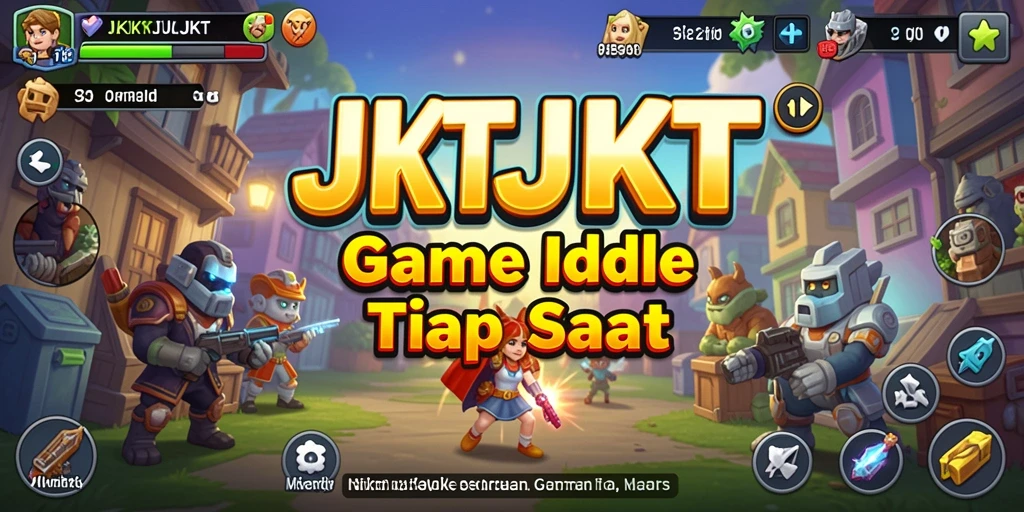 Tangkapan layar JKTJKT memperlihatkan karakter dan lingkungan permainan Idle yang menarik.