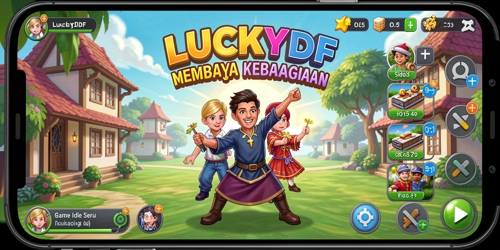 Tampilan menarik dari gameplay LUCKYDF dengan elemen idle yang menyenangkan.
