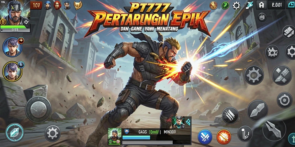 Tampilan menangkap momen aksi epik dalam PT777.