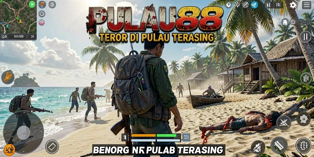 Tampilan menyeramkan gameplay PULAU88 dengan suasana mencekam.