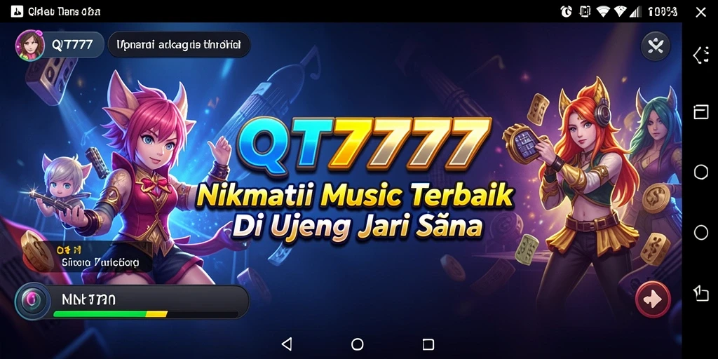 Screenshot utama QT777 menampilkan suasana permainan musik yang seru dan interaktif.