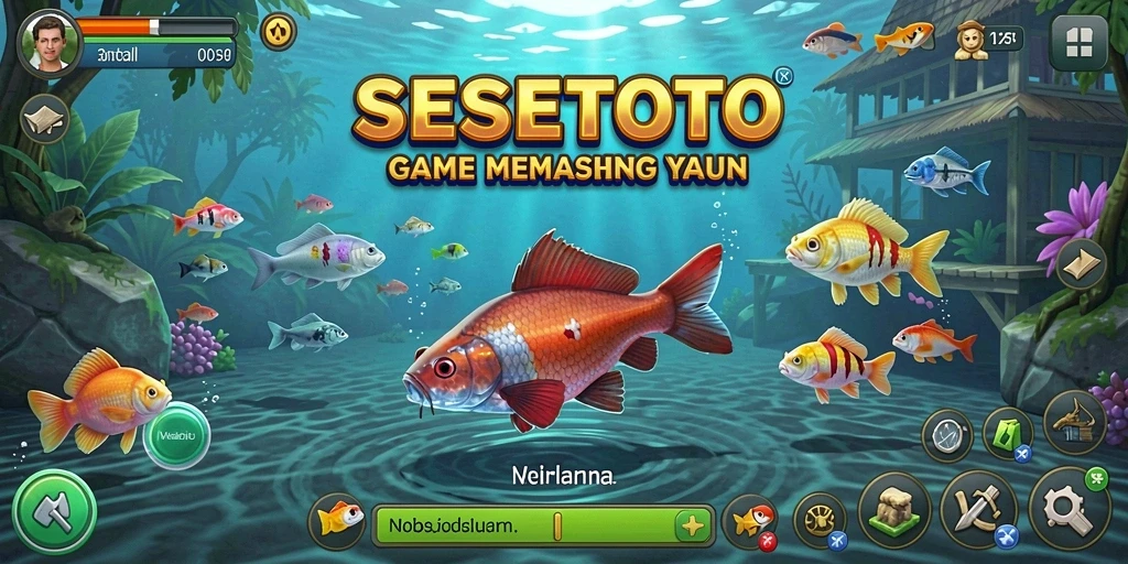 Gameplay SESETOTO menampilkan pengalaman memancing yang seru dan mendebarkan.