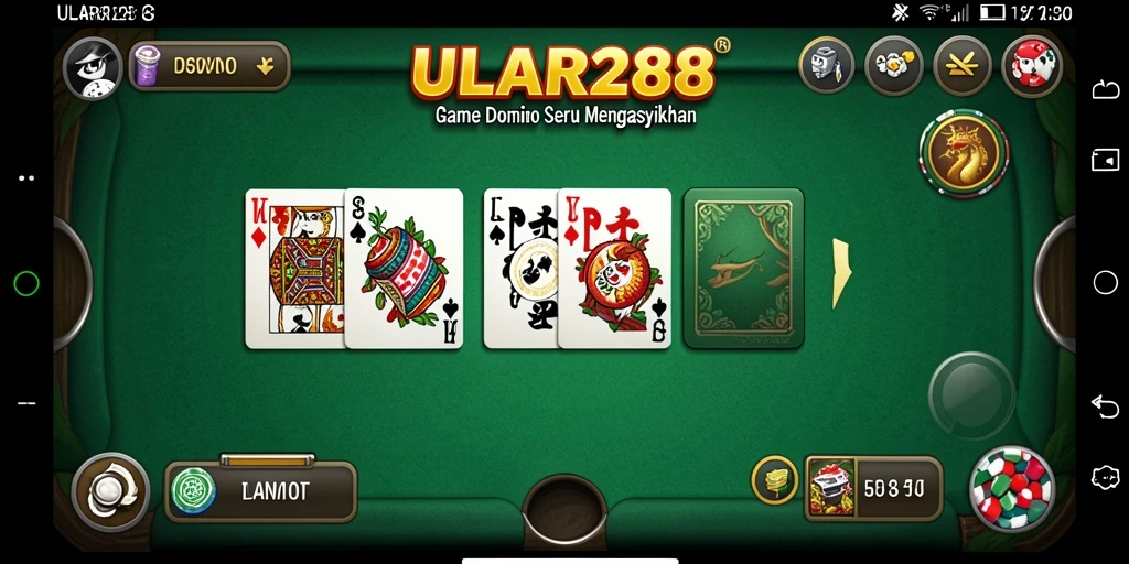 Tangkapan layar gameplay ULAR288 yang menunjukkan momen seru bermain Domino.